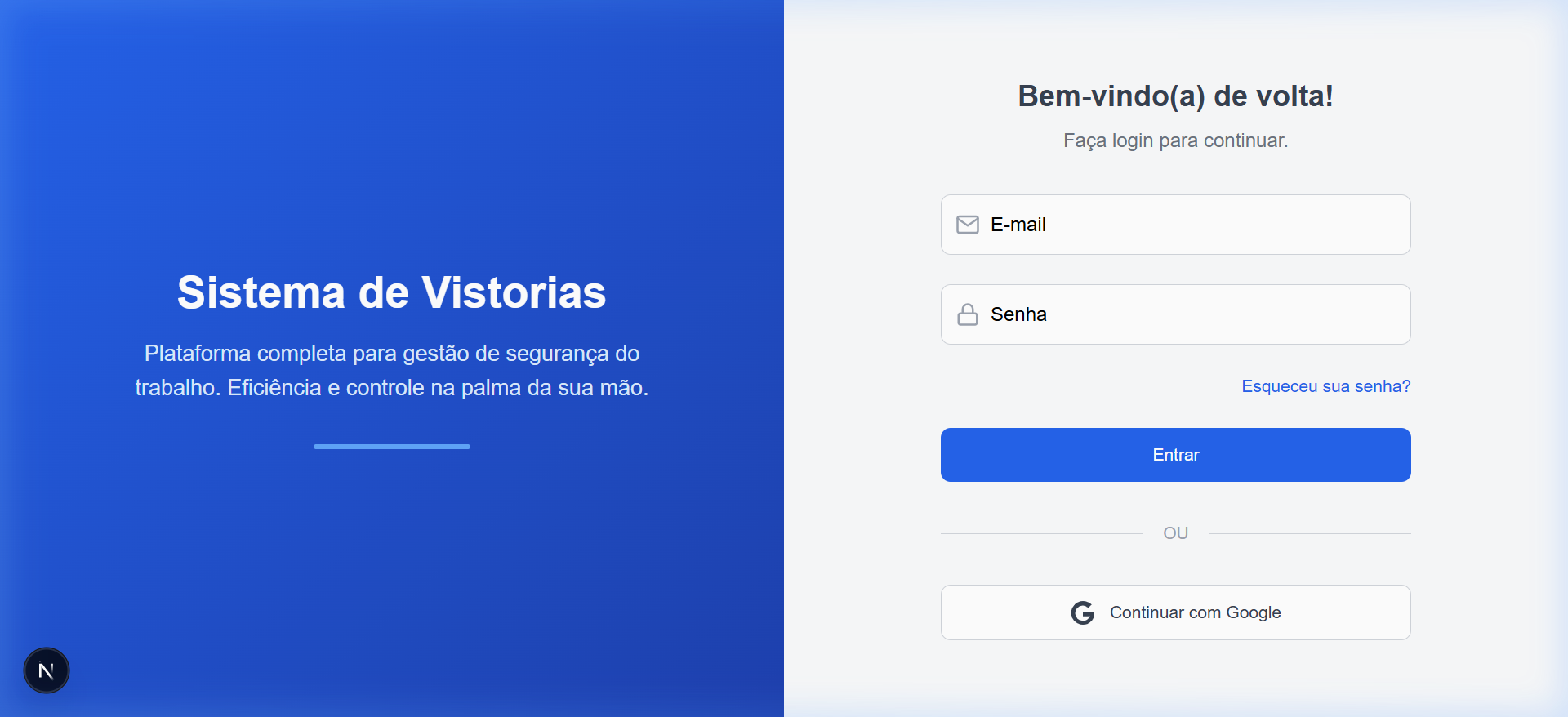 Tela de Login
