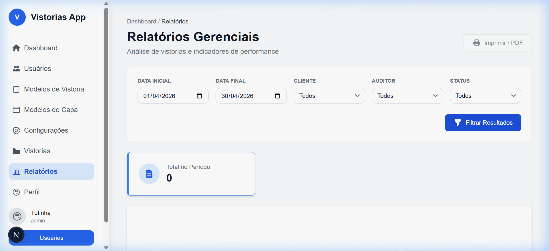 Relatórios Gerenciais